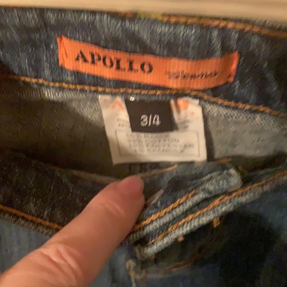 APOLLO JEANS Flare Stretch distressed 3/4 - Picture 4 of 10